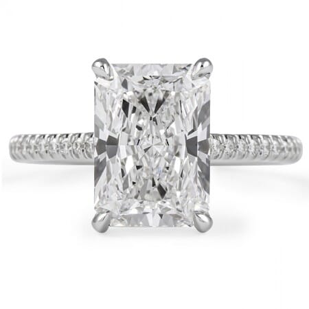3.24 carat Lab Radiant Cut Diamond Engagement Ring