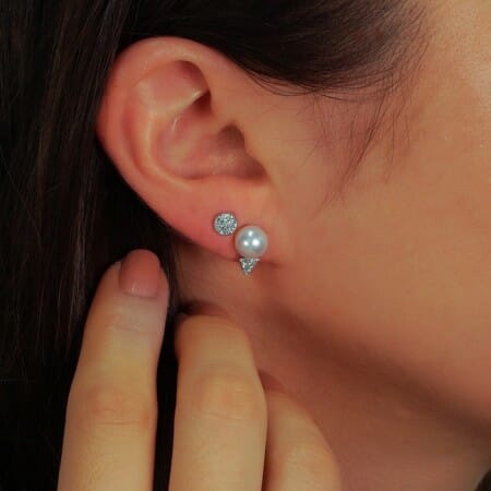 Pearl Rockstud Earrings