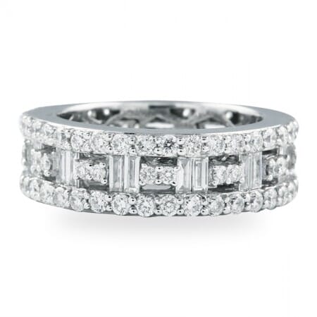 2.75 CT BAGUETTE AND ROUND DIAMOND ETERNITY BAND 