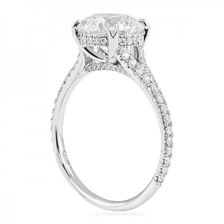 2.25ct Round Diamond Split Band Engagement Ring angle