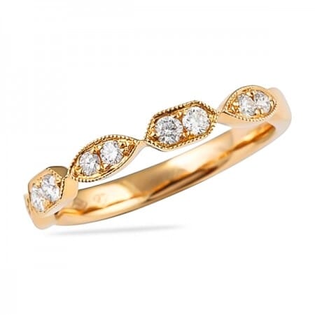 .30 ct Round Diamond Rose Gold Multi-Shape Bezel Ring angle