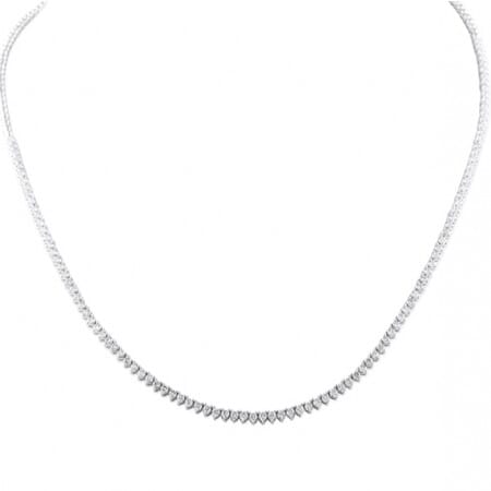 1.90 carat Three-Prong Tennis Necklace flat