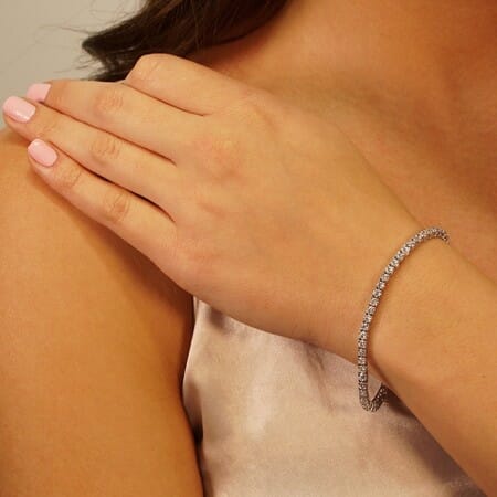 4 carat tennis bracelet diamond in white gold