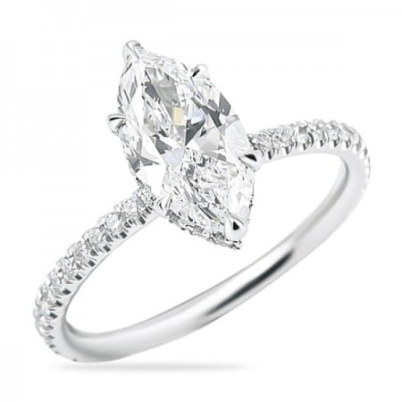 1.43ct Marquise Diamond Signature Wrap Engagement Ring top