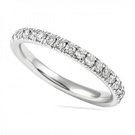 .61 carat Round Diamond Pave Wedding Band angle