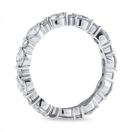 2.2ct Alternating Size Round Diamond Shared Prong Eternity Ring
