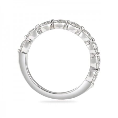 1.45ct Round Diamond Platinum Wedding Band Ring flat