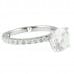 profile view of pave engagement ring