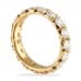 rose gold wedding band ring with large pave set diamonds