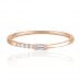 Baguette And Half Pave Diamond Ring rose gold