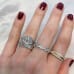 3.02 carat Emerald Cut Diamond Three-Stone Engagement Ring stack