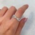 Pave & Prong Set Diamond Criss-Cross Band finger