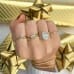 3.23 carat Pear Shape Diamond Signature Wrap Engagement Ring on ladies hand