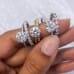 2.21ct Round Diamond Platinum Solitaire Engagement Ring finger