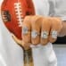 7.54 carat Cushion Cut Lab Diamond Pave Prong Engagement Ring fist