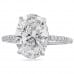3.67 carat Oval Lab Diamond Signature Wrap Engagement Ring flat