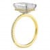 4.06 carat Emerald Cut Lab Diamond Signature Wrap Ring profile