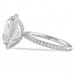 4.72 carat Antique Cushion Lab Diamond Halo Engagement Ring side