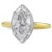 2.11ct Marquise Lab Diamond Hidden Halo Solitaire Ring flat