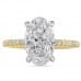 3.01ct Oval Diamond Two-Tone Engagement Ring flat