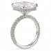 7.84 carat Radiant Cut Lab Diamond Three-Row Ring profile