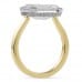 3.62 carat Emerald Cut Lab Diamond Bezel Set Ring profile