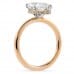 3.11 carat Pear Shape Signature Wrap Rose Gold Ring profile