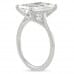 5 carat Radiant Cut Diamond Solitaire Engagement Ring profile view white gold