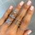 Wide Stacked Diamond Ring lifestyle hand