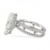 6.02ct Pear Shape Diamond Hidden Halo™ Engagement Ring side view