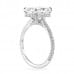 4.01ct Radiant Cut Platinum Cathedral Engagement Ring profile