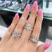 3 carat Radiant Cut Diamond Pave Basket Engagement Ring barbie