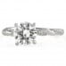 Round Moissanite Braided Band Engagement Ring front view