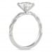 Round Moissanite Braided Band Engagement Ring side view