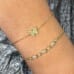 Pave Butterfly Bracelet yellow gold on ladies hand