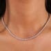 2.58 Carat Diamond Choker Style Tennis Necklace neck