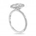 1.50ct Oval Diamond Classic Halo Engagement Ring side