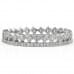 Two-Row Compass and Pave Set Diamond Eternity Band white gold