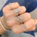 1.40ct Alternating Size Round Diamond Shared Prong Eternity Band fist