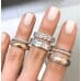 .55 carat Pave Diamond Eternity Band fingers