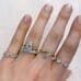 Mini Oval Yellow Gold Super Stacking Ring hand