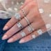 Princess Cut Diamond Super Stackable Ring hand