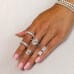 6.12 carat Oval Lab Diamond Signature Wrap Engagement Ring lifestyle hand