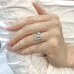 4.20ct Emerald Cut Diamond Super Slim Engagement Ring paired