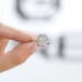 3.81 carat Radiant Cut Lab Diamond Bezel Set Engagement Ring closeup