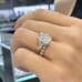 3.54 carat Cushion Lab Diamond 7-Stone Engagement Ring pairing