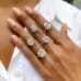 5.21ct Cushion Cut Diamond Signature Wrap Engagement Ring hand