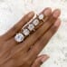 4.72 carat Antique Cushion Lab Diamond Halo Engagement Ring level up
