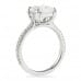 cathedral cushion cut style engagement ring design custom