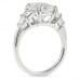 3.2ct Lab Cushion Diamond Five Stone Engagement Ring side